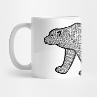 Polar Bear Ink Art - on light colors Mug